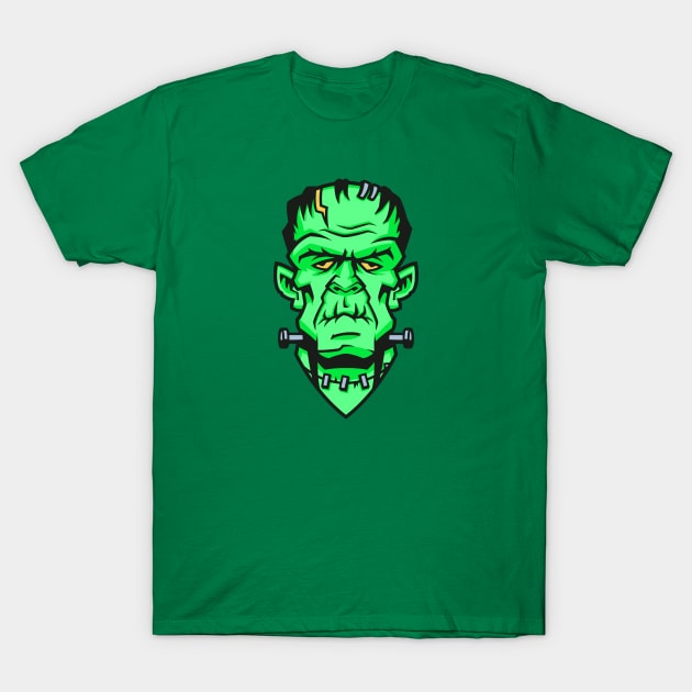 Frankenstein's Monster Cartoon T-Shirt by SLAG_Creative